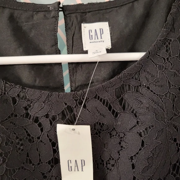 GAP - Black Floral Lacey Maternity Dress - NWT - Small - Picture 9 of 12